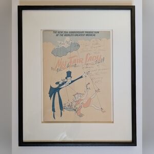 Herman Levin Signed My Fair Lady 1977 Revival  Program, Framed, Inscribed